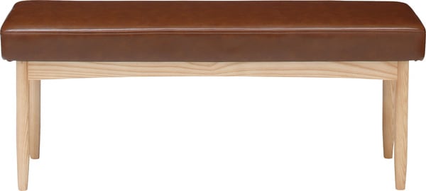 ダイニングチェア エコモ ベンチ 幅110×奥行35×高さ44cm ダイニング家具 ブラウン グレー