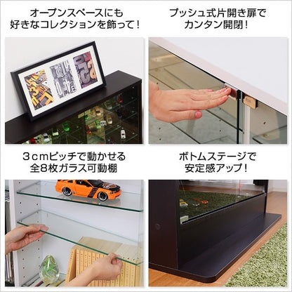 コレクションラック 浅型ロータイプ コレクションケース 壁面収納 フィギュアケース フィギュアラック