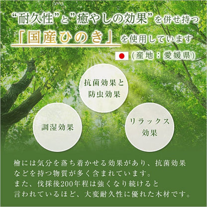 3段階高さ調節 国産総檜脚付きすのこベッド (ポケットコイルロールマットレス付き) シングル 家具