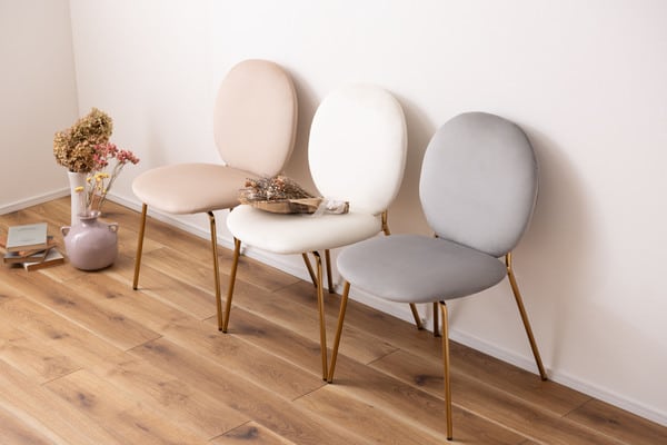 ダイニングチェア 幅49×奥行53×高さ76cm ダイニング家具 ベージュ グレー 背もたれ スチール