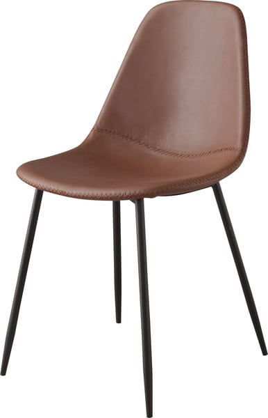 ダイニングチェア 幅43×奥行54×高さ80cm ダイニング家具 ベージュ ブラウン 全2色 レザー