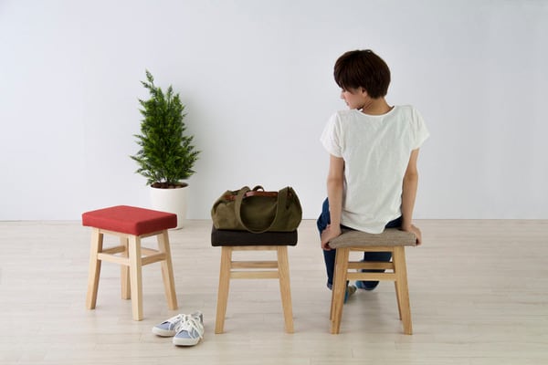 バンビスツール 幅36×奥行26×高さ45cm スツール オットマン 腰掛け 完成品 組立不要