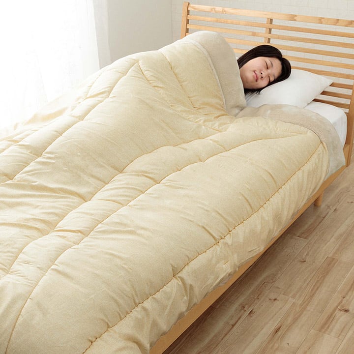 掛布団 アクリル毛布付き シングル 140X200 140×200cm 日用品 寝具