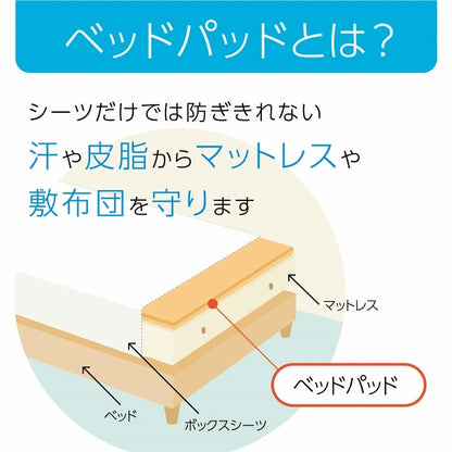 ペッドバッド ベットパッド消臭 セミダブル 敷パッド 120X200 120×200cm 日用品