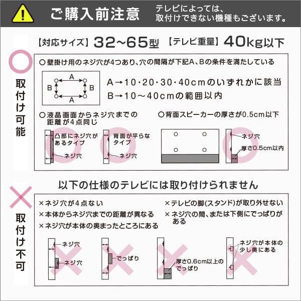 八角壁寄せテレビスタンド ロータイプ 32から65インチ ワイドスイング スチール