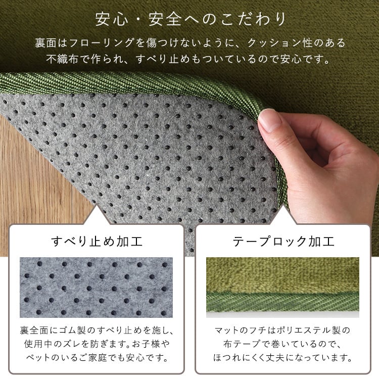 ラグ 洗えるキッチンマット 50×120cm カーペット マットレス 無地 キッチンマット