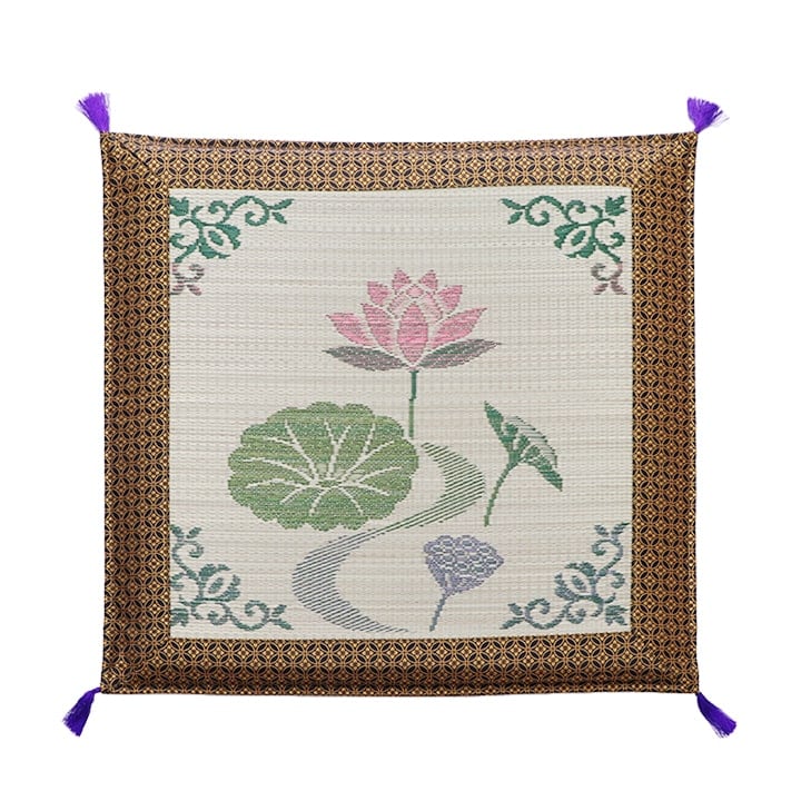 蓮の花 座布団 70X70 70×70cm 日用品 日本製 布団 クッション・座布団 お盆の準備や