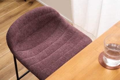 ダイニングチェア カウンターチェア 幅48.5×奥行50×高さ77.5cm ダイニング家具 パープル スチール