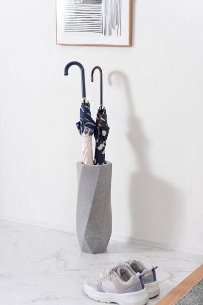 カサタテ 傘立て 幅16×奥行16×高さ40cm 玄関収納 完成品 組立不要 グレー アイボリー