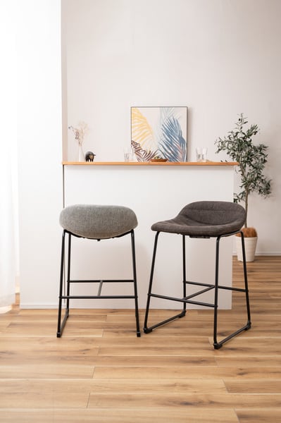 ダイニングチェア カウンターチェア ダイニング家具 幅48.5×奥行50×高さ77.5cm チャコールブラウン スチール