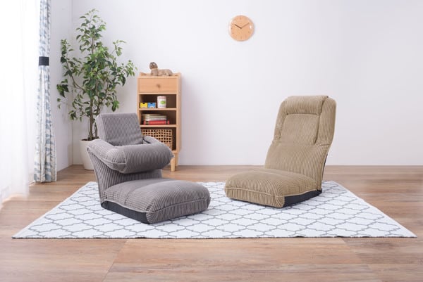 4WAYハイバックフロアチェア 幅47×奥行70×高さ18cm チェア ダイニングチェア 回転チェア