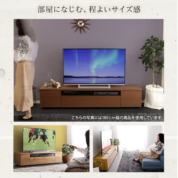 シンプルで美しいスタイリッシュなテレビ台(テレビボード) 木製 幅120cm 日本製・完成品 家具