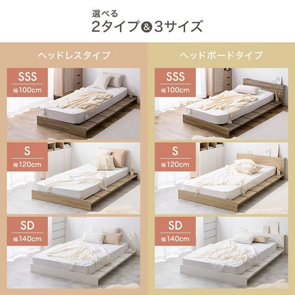 ベッド セミシングルショート Yuseong幅100cm幅広すのこローベッド すのこベッド