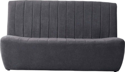 ソファー 幅130×奥行88×高さ75cm ローソファー チャコールグレー 完成品