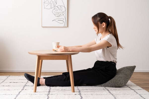 オーバルテーブル 幅120×奥行55×高さ38cm テーブル ローテーブル センターテーブル 北欧