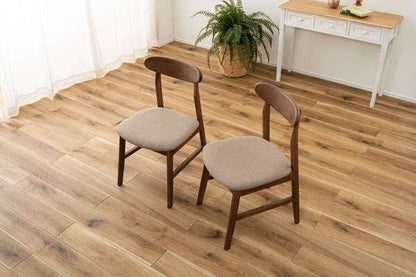 ダイニングチェア 幅46×奥行53×高さ80cm 回転チェア ブラウン 完成品 天然木