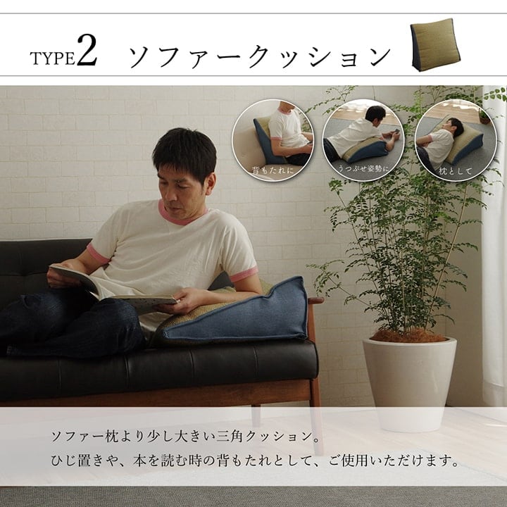 寛ぎ ソファークッション BL 20X50 20×50×H45cm 日用品 消臭 クッション ソファ