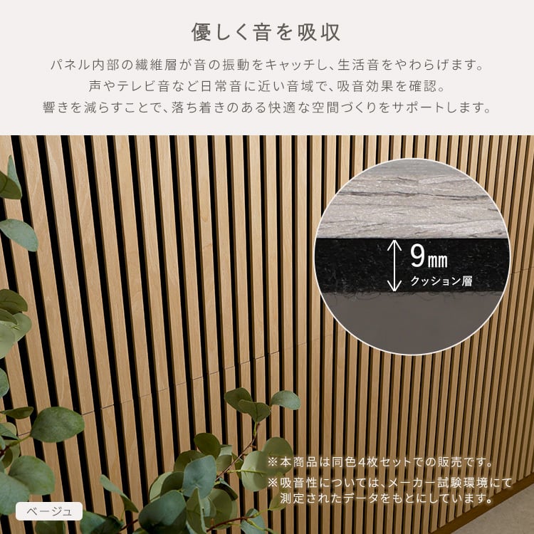 吸音ウォールパネル 4枚セット ウォールパネル 吸音 吸音パネル 吸音ボード 吸音材 壁面パネル