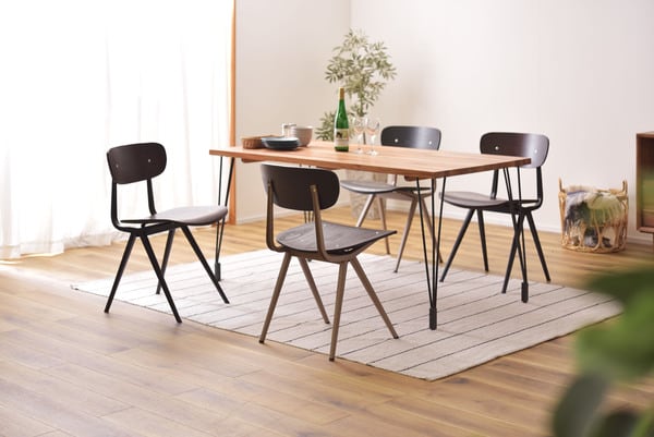 ダイニングチェア チェア 幅46×奥行50×高さ78cm ダイニング家具 完成品 組立不要 ブラック