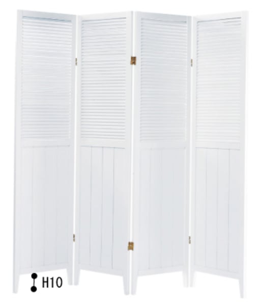 スクリーン 4連 幅40×奥行4×高さ160cm パーテーション 完成品 組立不要 ブラウン 全3色