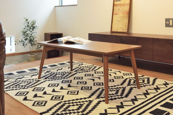 カラメリ センターテーブル 幅100×奥行50×高さ40cm テーブル ローテーブル 北欧 ブラウン