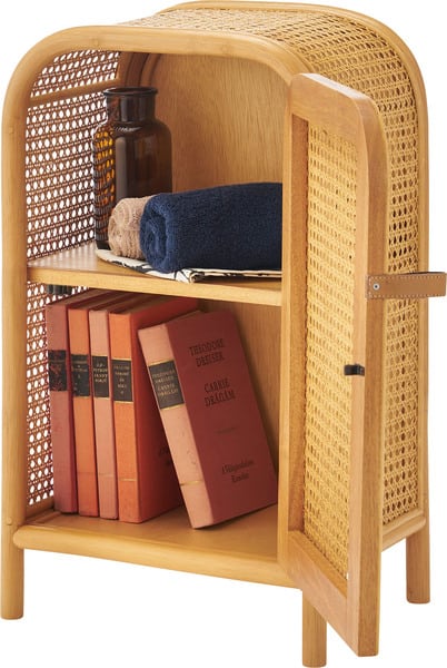 ストレージ キャビネット 幅36×奥行26×高さ60cm リビング収納 2段 完成品 組立不要 本棚
