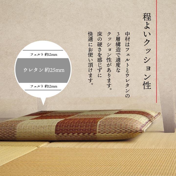 ブロック 座布団 2P BR 55X55 55×55cm 日用品 消臭 日本製 布団