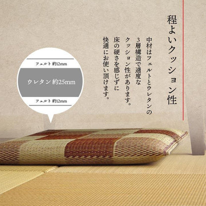 ブロック 座布団 2P BR 55X55 55×55cm 日用品 消臭 日本製 布団