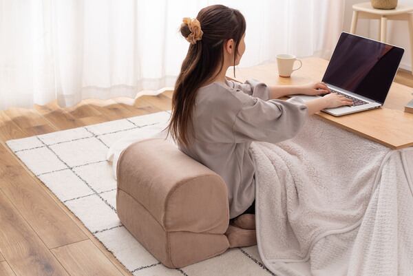 フロアチェア TV枕座布団付M 幅40×奥行48×高さ27cm ダイニングチェア 回転チェア