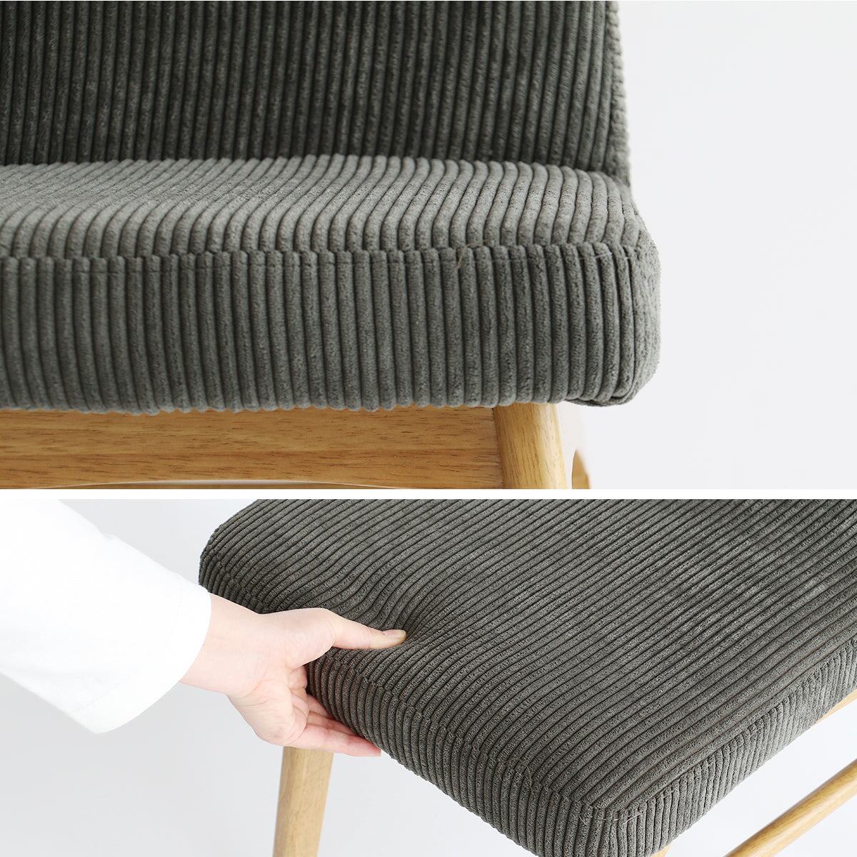 チェア Rasic Cushion Chair ダイニングチェア デザインチェア 回転チェア 幅44.5×奥行54.5cm 完成品 天然木