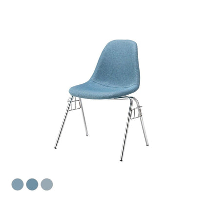 チェア 幅61.5×奥行57×高さ79.5cm ダイニングチェア デザインチェア 回転チェア ブルー スタッキング スチール