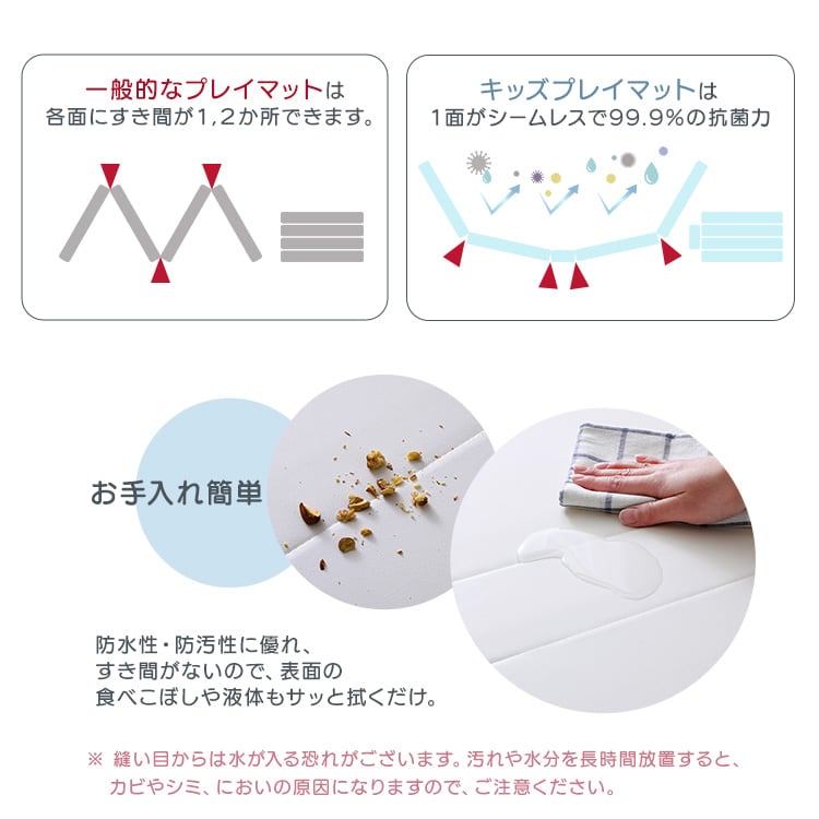 ラグ 折りたたみ式キッズプレイマット Lサイズ(160×200cm) プレイマット フロアマット