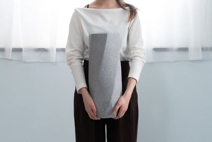 カサタテ 傘立て 幅16×奥行16×高さ40cm 玄関収納 完成品 グレー アイボリー 陶器