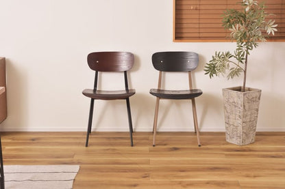 ダイニングチェア 幅46×奥行50×高さ78cm ダイニング家具 完成品 ブラック スチール