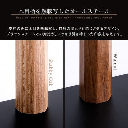木目が美しい八角壁寄せテレビスタンドロータイプ専用 ハードディスクホルダーセット 八角テレビスタンド