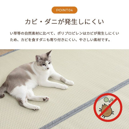 ラグ ミーサ 江戸間6畳 BE 261X352 261×352cm ラグマット カーペット 絨毯