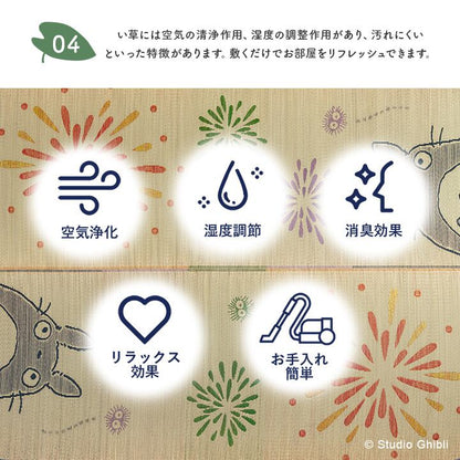 はなびトトロ ミニラグ 140×200cm ラグマット カーペット 絨毯 い草