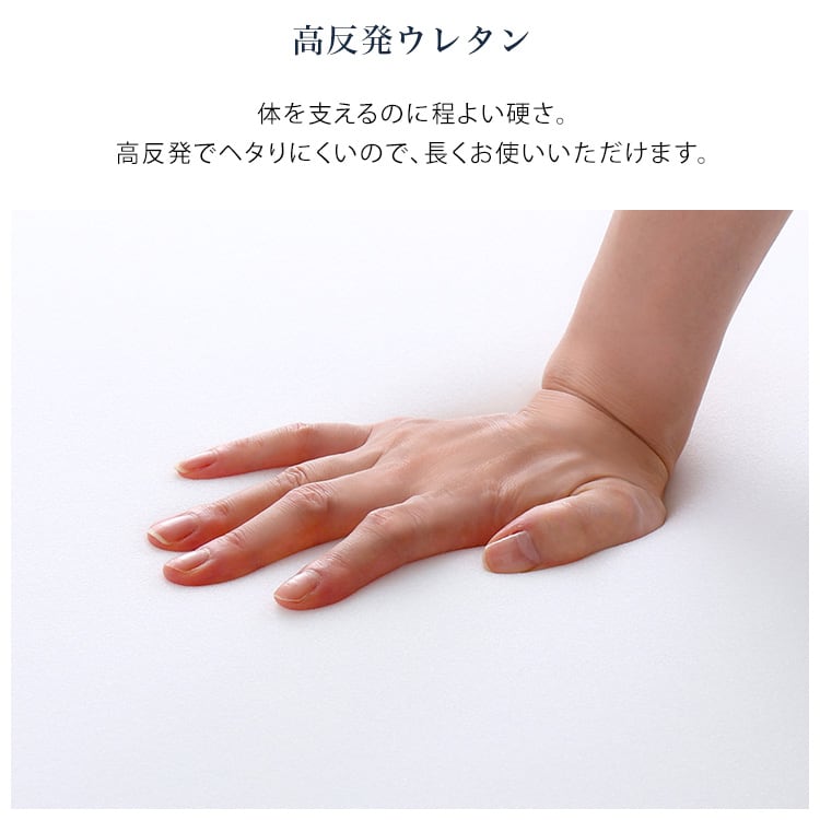 高反発ウレタンマットレス (シングル) シングル 洗えるカバー マットレストッパー 敷布団 高反発