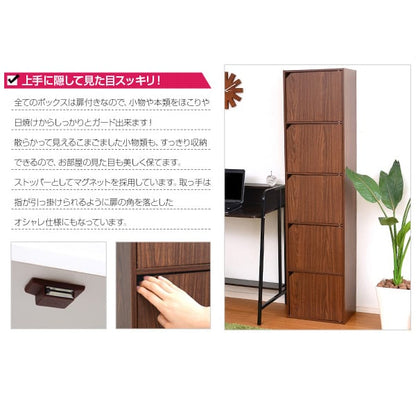 ラック A4サイズ収納OK!扉付きカラーボックス カラーボックス 扉付き 5段 キャビネット 本収納