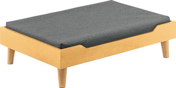 ペットベッド 幅60×奥行40×高さ15cm すのこベッド パイプベッド ブラウン 天然木