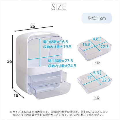 収納 中身が見やすいコスメボックス コスメボックス メイクボックス 大容量 持ち運び 引出し 軽量