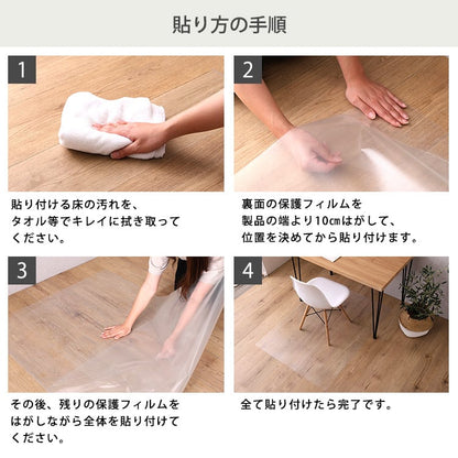 透明チェアマット 90×120cmサイズ キズや汚れ 抗菌・防カビ リビング