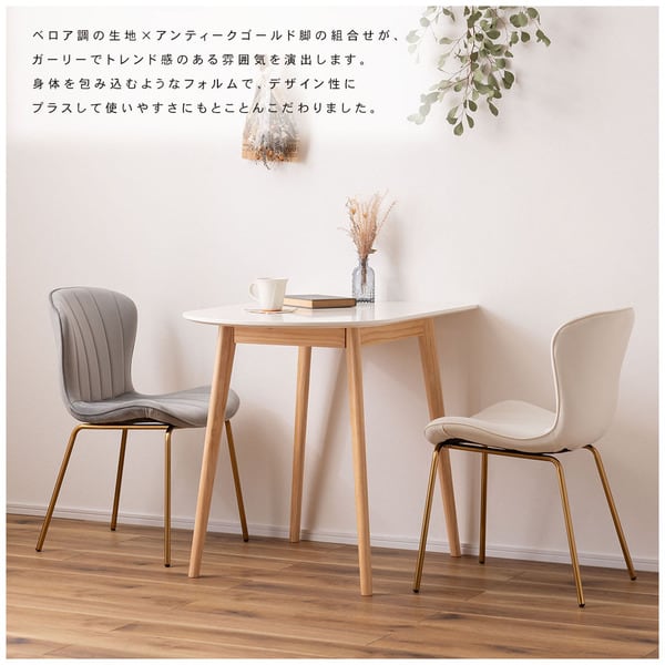 ダイニングチェア チェア 幅49×奥行53×高さ75cm ダイニング家具 ベージュ グレー 背もたれ