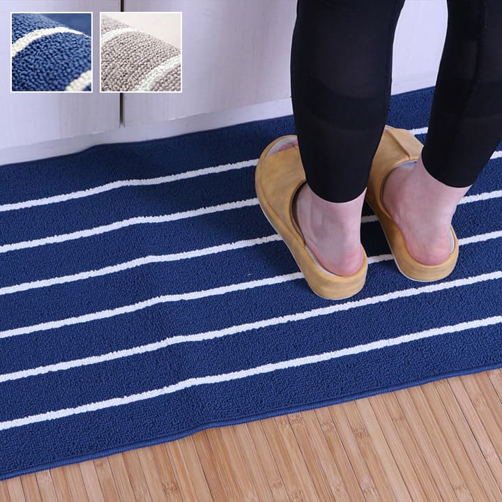 キッチンマット シンプ BE 45X120 45×120cm ラグマット カーペット ラグ 絨毯