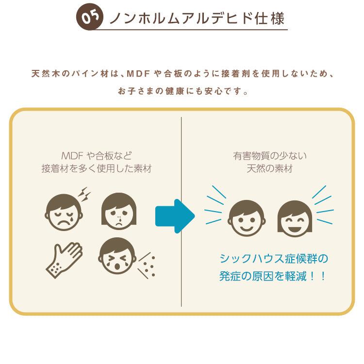 ラック 子どもにやさしい天然木のキッズ本棚(完成品) 絵本棚 絵本収納 ブックラック 子供部屋