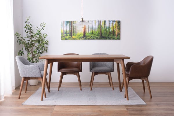 カラメリ ダイニングテーブル 幅150×奥行80×高さ72cm ダイニング家具 ブラウン ナチュラル