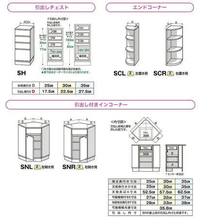 ラック セミオーダーカウンター下収納ぴったりくん 幅160cm×奥行30cm (ポリカタイプ クリア) 食器棚