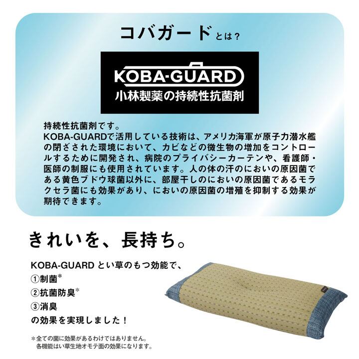 クリア 平枕 BL 30X50 50×30cm 日用品 抗菌 枕 寝具 小林製薬の持続性抗菌剤