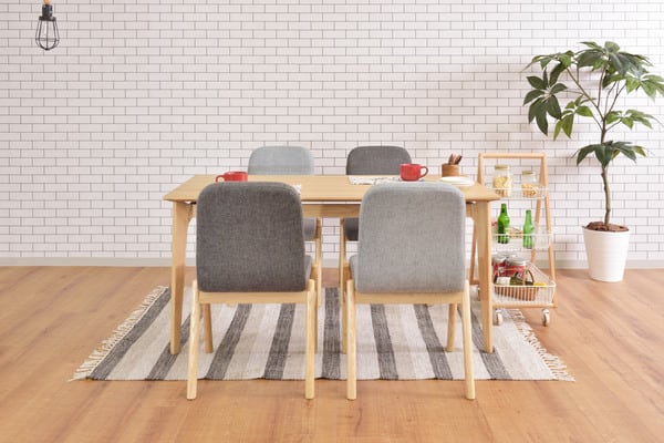 ダイニングチェア 幅53×奥行60×高さ85cm ダイニング家具 完成品 組立不要 ダークグレー