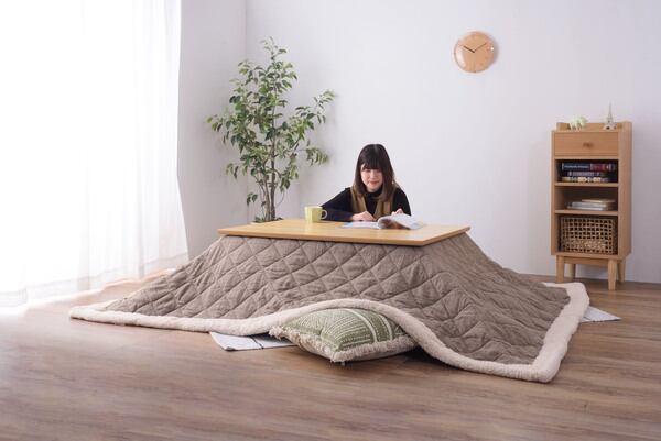 こたつ布団 薄掛コタツ布団 長方形 ツイード ポリエステル 幅52.0×奥行44.0cm 冬